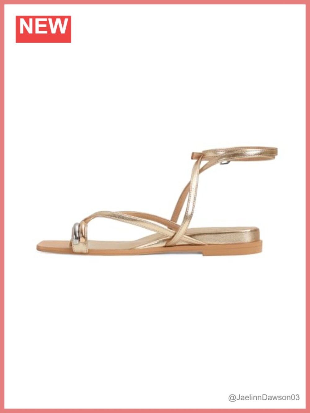 Strappy Flat Sandals with Cross Ankle Strap Open Toe Beach Casual - Picture 5 of 6